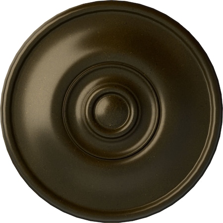 Ekena Millwork Jefferson Ceiling Medallion (Fits Canopies up to 2 7/8"), Hand-Painted Green Gold, 11 3/4"OD x 3/8"P CM12JEGGS